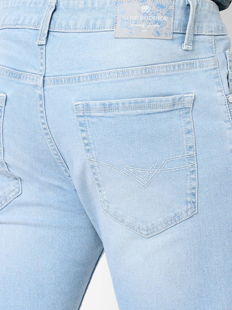 Light Blue Distressed Jeans - Jeans - 230510411