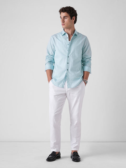 LIGHT BLUE DOBBY PLAIN SHIRT-Shirt - 260134955