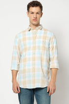 Light Blue Full Sleeve Tailored Fit Shirt - Shirts - 250331088