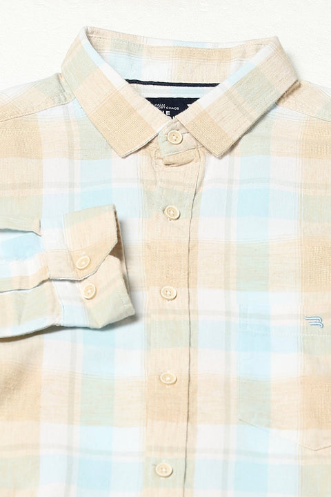 Light Blue Full Sleeve Tailored Fit Shirt - Shirts - 250331088