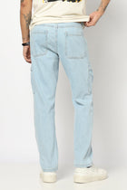 LIGHT BLUE HEAVY WASH SLIM FIT JEANS - Cargo - 250640501