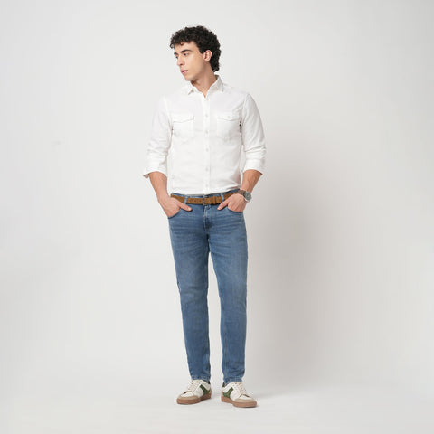 LIGHT BLUE HYPERFLEX ANKLE FIT JEANS - Jeans - 250810469