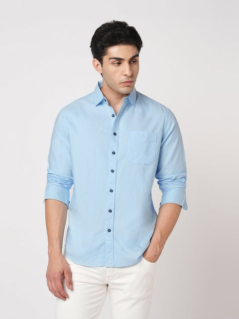 LIGHT BLUE OXFORD PLAIN SHIRT-Shirt - 251033520