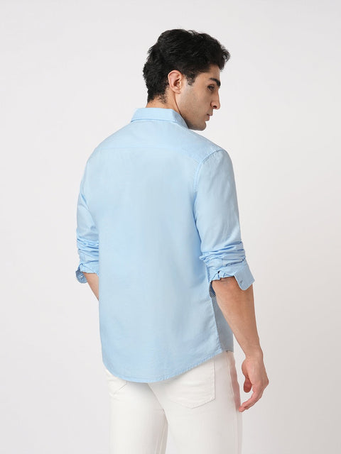 LIGHT BLUE OXFORD PLAIN SHIRT-Shirt - 251033520