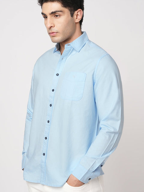 LIGHT BLUE OXFORD PLAIN SHIRT-Shirt - 251033520