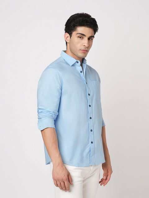 LIGHT BLUE OXFORD PLAIN SHIRT-Shirt - 251033520