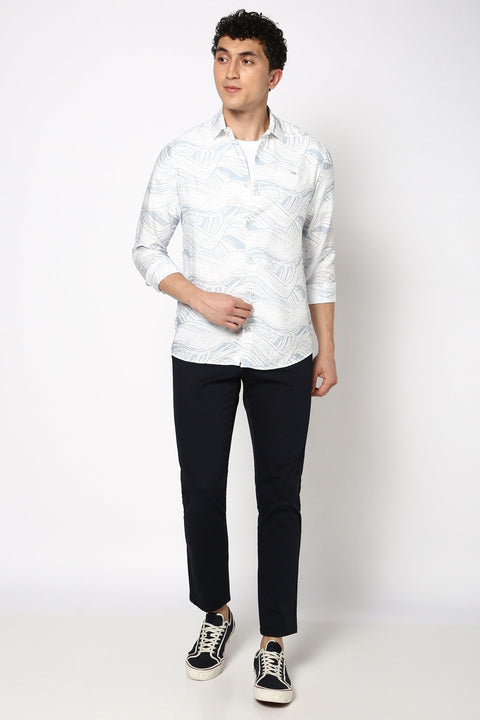 Light Blue Printed Shirt - Shirt - 240527901