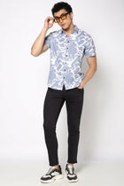 Light Blue Printed Shirt - Shirt - 240628165