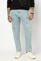 LIGHT BLUE RELAXED FIT CARGO - Cargo - 250310037