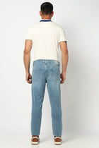 Light Blue Slim Fit Men's Jeans - Jeans - 250710399