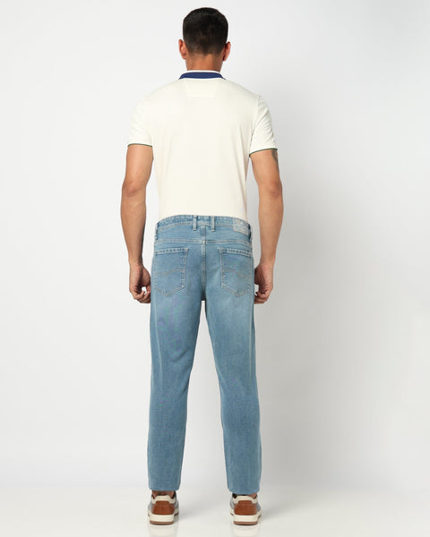 Light Blue Slim Fit Men's Jeans - Jeans - 250710399