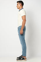Light Blue Slim Fit Men's Jeans - Jeans - 250710399