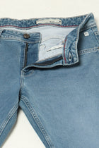 Light Blue Slim Fit Men's Jeans - Jeans - 250710399