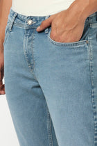 Light Blue Slim Fit Men's Jeans - Jeans - 250710399