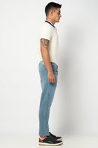 Light Blue Slim Fit Men's Jeans - Jeans - 250710399