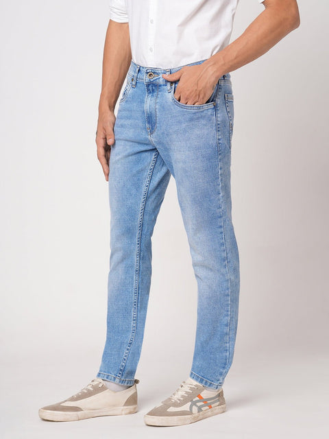 LIGHT BLUE SLIM FIT TWILL DENIM - Jeans - 251110887