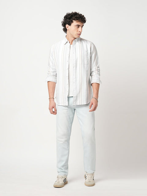 LIGHT BLUE SLIM FIT TWILL JEANS - Jeans - 250610293