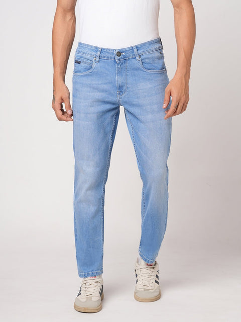 LIGHT BLUE SLIM FIT WASHED DENIM - Jeans - 251210960