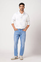 LIGHT BLUE SLIM FIT WASHED DENIM - Jeans - 251210960