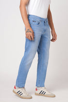 LIGHT BLUE SLIM FIT WASHED DENIM - Jeans - 251210960