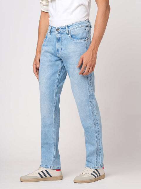 LIGHT BLUE STRAIGHT FIT TWILL DENIM - Jeans - 251210990