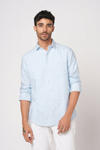 LIGHT BLUE STRIPED OXFORD SHIRT-Shirt - 251033150