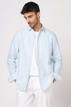 LIGHT BLUE STRIPED OXFORD SHIRT-Shirt - 251033150