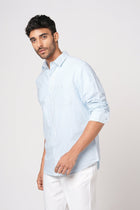LIGHT BLUE STRIPED OXFORD SHIRT-Shirt - 251033150