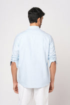 LIGHT BLUE STRIPED OXFORD SHIRT-Shirt - 251033150