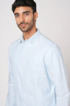 LIGHT BLUE STRIPED OXFORD SHIRT-Shirt - 251033150