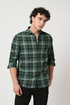 LIGHT GREEN CHECKERED OXFORD SHIRT-Shirt - 250932491