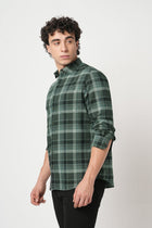 LIGHT GREEN CHECKERED OXFORD SHIRT-Shirt - 250932491