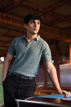Light Green Flatknit Polo - T shirts - 2505301170