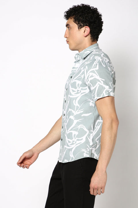 Light Green Printed Shirt - Shirt - 240628160