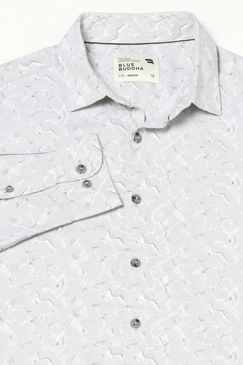 LIGHT GREY FLORAL PRINTED SHIRT-Shirt - 241129798