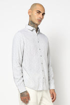 LIGHT GREY FLORAL PRINTED SHIRT-Shirt - 241129798