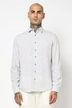 LIGHT GREY FLORAL PRINTED SHIRT-Shirt - 241129798