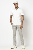 LIGHT GREY MENS SLIM FIT TROUSER - Trousers - 250740591