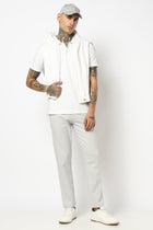 LIGHT GREY MENS SLIM TRAVELLER FIT TROUSER - Trousers - 250740689