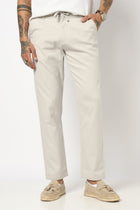 LIGHT GREY PLAIN TRAVELLER FIT TROUSER - Trousers - 250740669