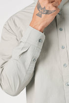 LIGHT GREY SELF STRIPE SHIRT-Shirt - 251033515