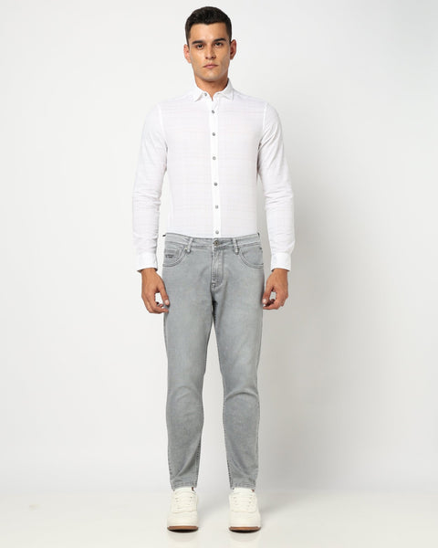 Light Grey Slim Ankle Denim - Jeans - 250710409