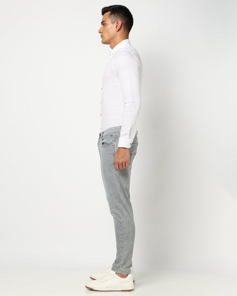Light Grey Slim Ankle Denim - Jeans - 250710409