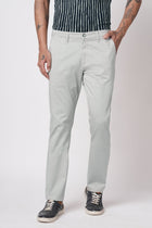 LIGHT GREY SLIM FIT DOBBY TROUSER - Trousers - 251041331