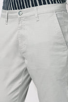 LIGHT GREY SLIM FIT DOBBY TROUSER - Trousers - 251041331