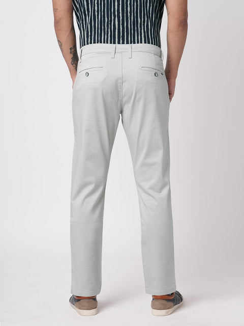 LIGHT GREY SLIM FIT DOBBY TROUSER - Trousers - 251041331