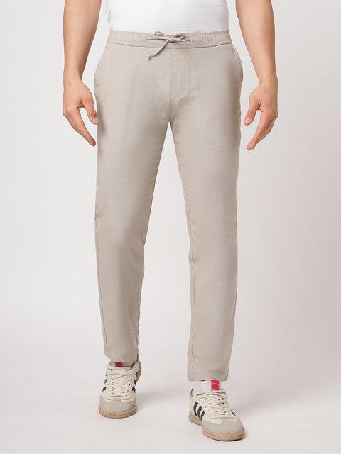 LIGHT GREY SLIM TRAVELLER PANTS - Trousers - 251241657