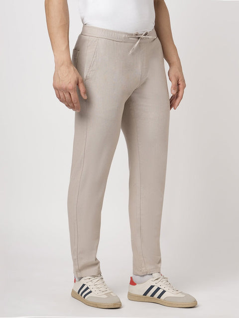 LIGHT GREY SLIM TRAVELLER PANTS - Trousers - 251241657