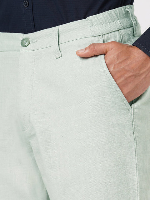 LIGHT GREY SLIM TRAVELLER TROUSER - Trousers - 251141416