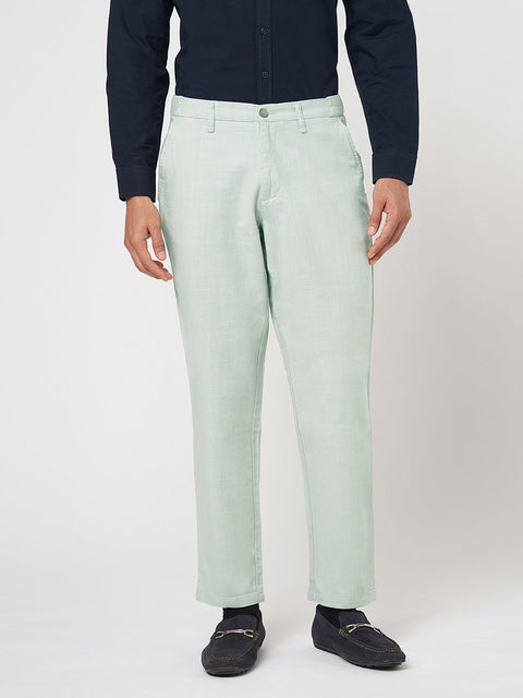 LIGHT GREY SLIM TRAVELLER TROUSER - Trousers - 251141416